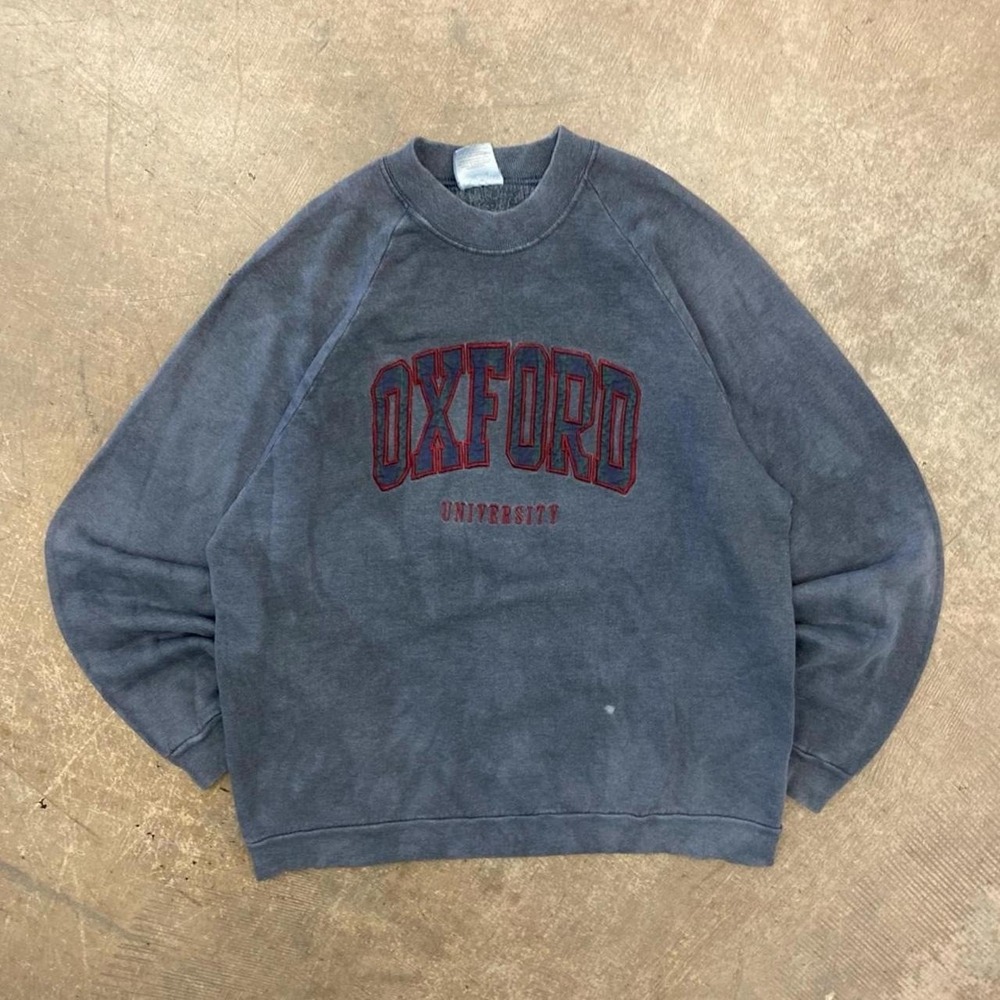 Vintage Oxford University 90s Screen Stars United Kingdom College Crewneck  XL